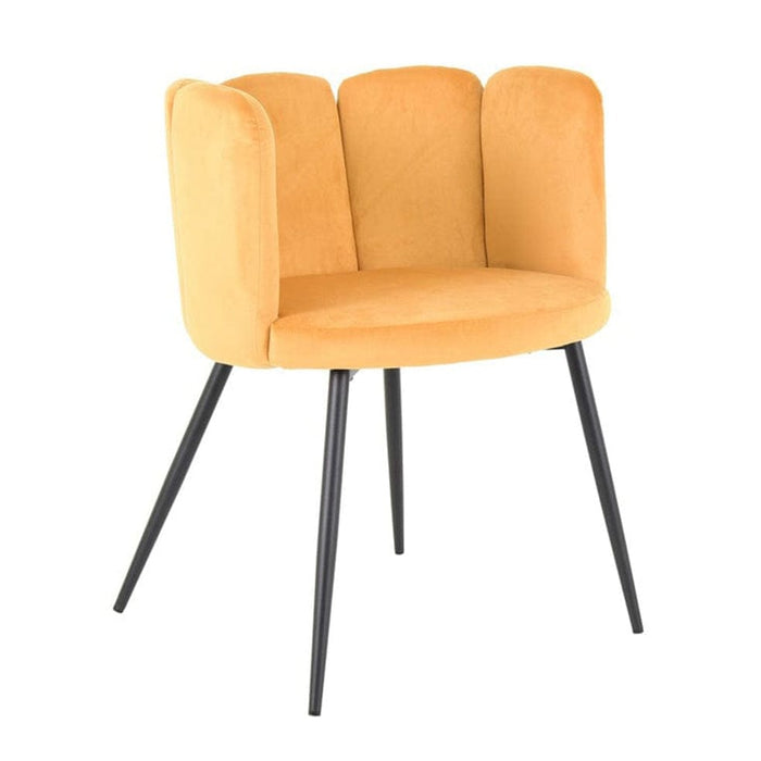 elevenpast kitchen stool Mustard Boudoir Chair - Velvet with Steel Legs 1391121 633710857918