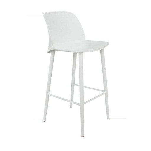 elevenpast Bar stool White Malmo Bar Stool - Metal and Polypropylene CAPP721WHITE