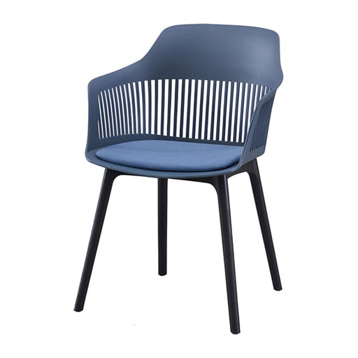 elevenpast Chairs Dark Blue Lyric Tub Chair - Polypropylene Legs & Fabric Seat CASL7047DPDBLUF