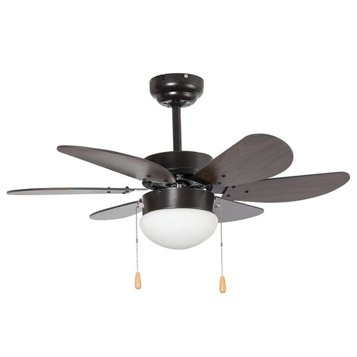 elevenpast Ceiling Fans Black Tundra 6 Blade Fan with Light | Black or White FCF084