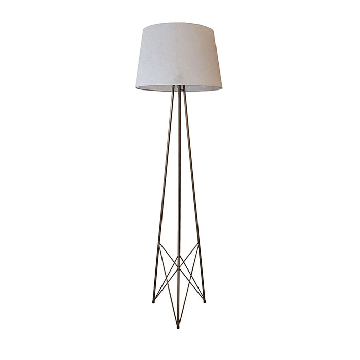 elevenpast Floor lamps Gold & White Tri-Lateral Metal Floor Lamp Black | Gold FLMT0020-L