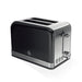 elevenpast Kitchen Appliances Black 2 Slice Retro toaster | Red, Black or Grey SRT2B