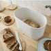 elevenpast Swan Nordic Bread Bin with Cutting board - Soft White SWKA17512WHTN 5055322538897