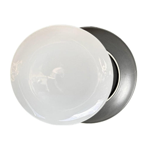 elevenpast KITCH Grey Ceramic Split Colour Dinner Plate Grey| Green | Teal | Red TM24ST0103970E