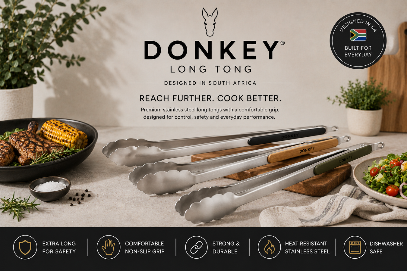 Donkey Long Tong Premium Braai Range 🔥 Experience the luxury you deserve