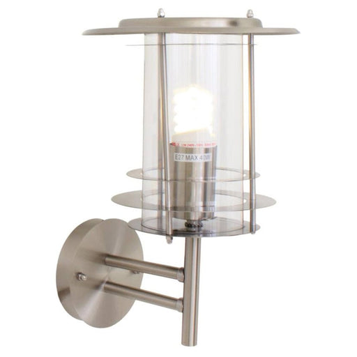 elevenpast Outdoor Hooded Chrome Wall Light 040SS