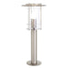 elevenpast Outdoor Hooded Chrome Pedestal Light 042ss