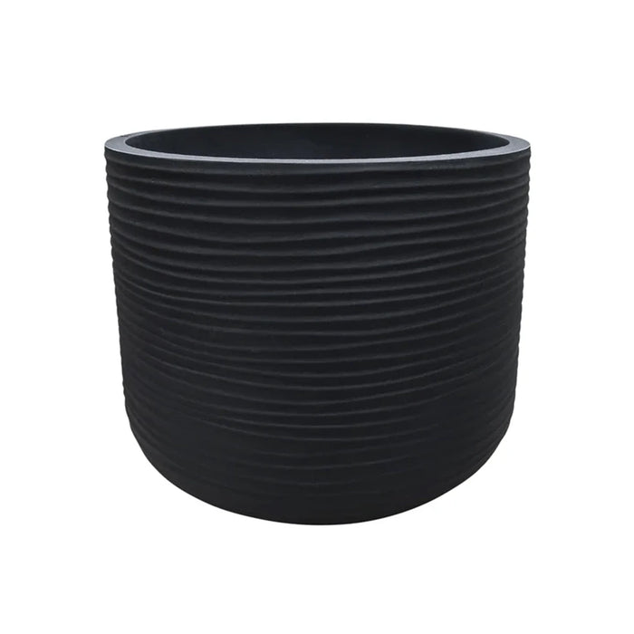 elevenpast Pots & Planters Lagoon Round Japi Planter in Lead - 3 Sizes