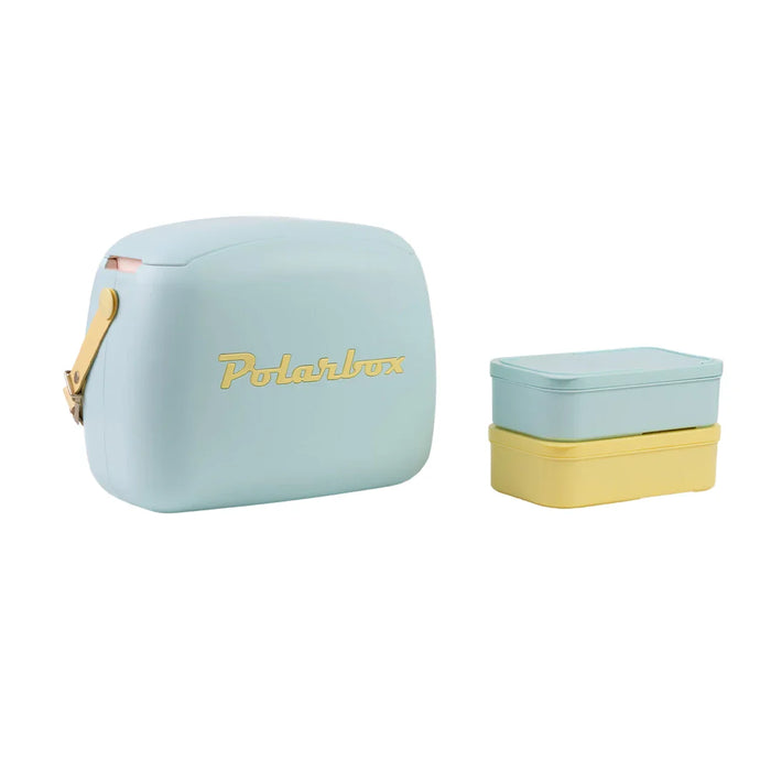 elevenpast Polarbox Retro Cooler Box 6L Sky Blue | Includes 2 Lunch Boxes 10012 8436582993515