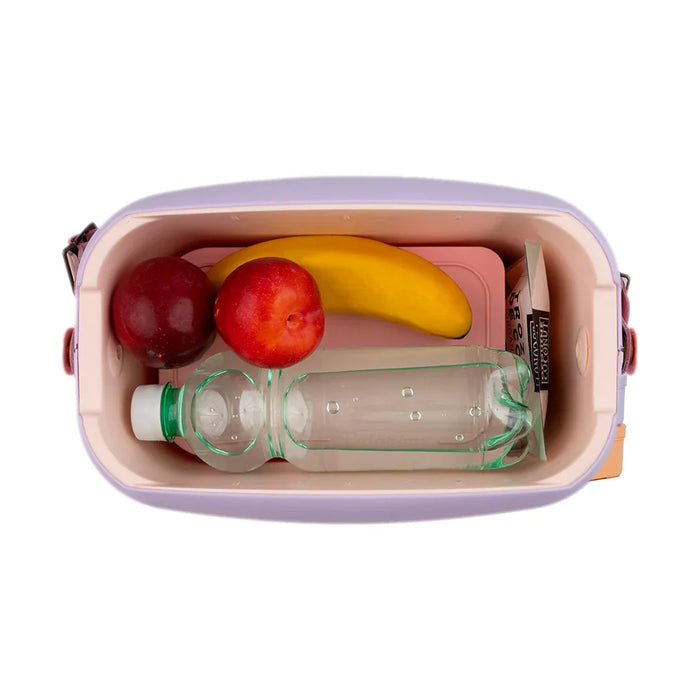 elevenpast Beverage Cooler Polarbox Retro Cooler Box 6L Lilac Orange | Includes 2 Lunch Boxes 10013 8436582993492