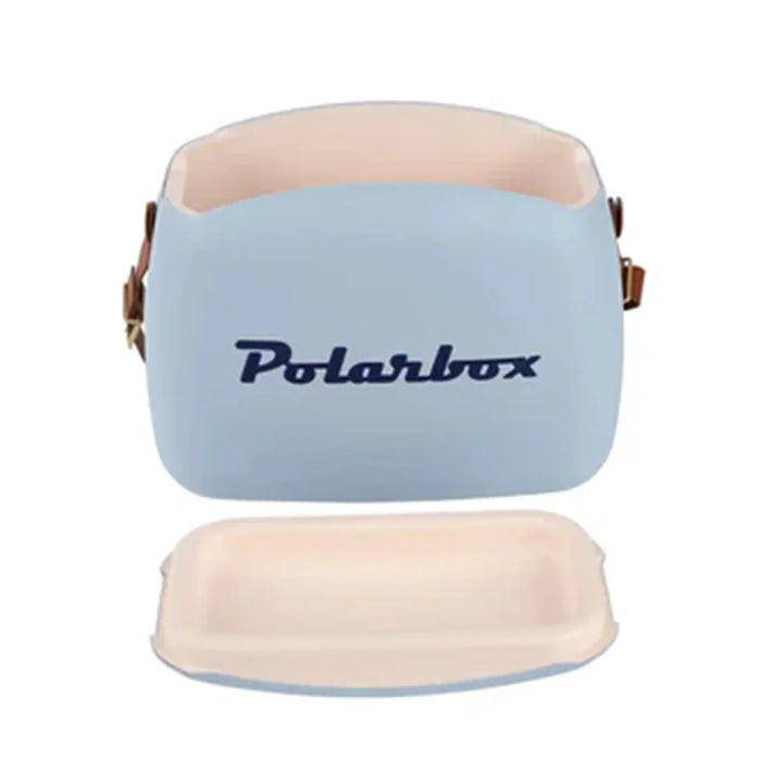 elevenpast Polarbox Retro Cooler Box 6L Denim Blue | Includes 2 Lunch Boxes 10039