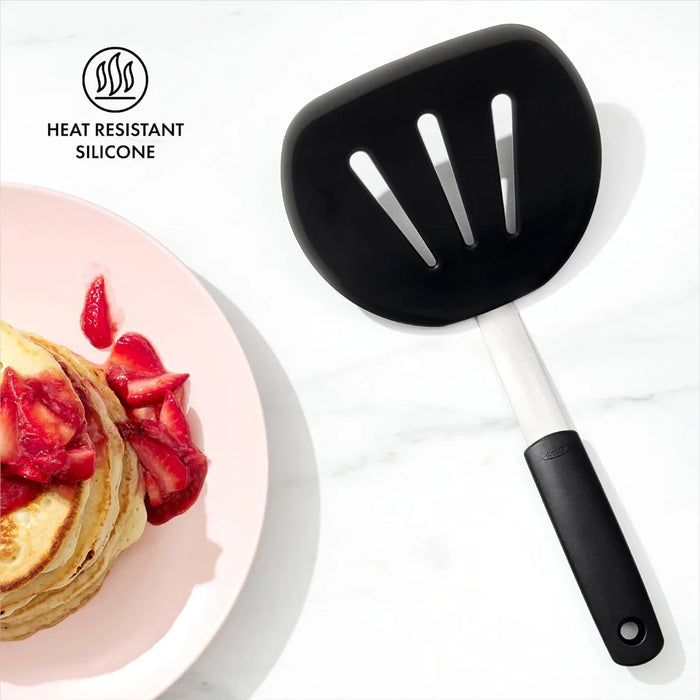 elevenpast pancake turner OXO Good Grips Silicone Flexible Pancake Turner – Black 1071533 719812018430
