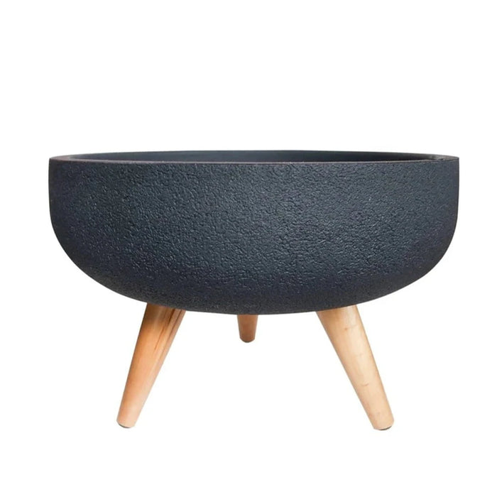 elevenpast Pots & Planters Rustic Bowl Japi Planter Cache Pot With Stand - Various Colours