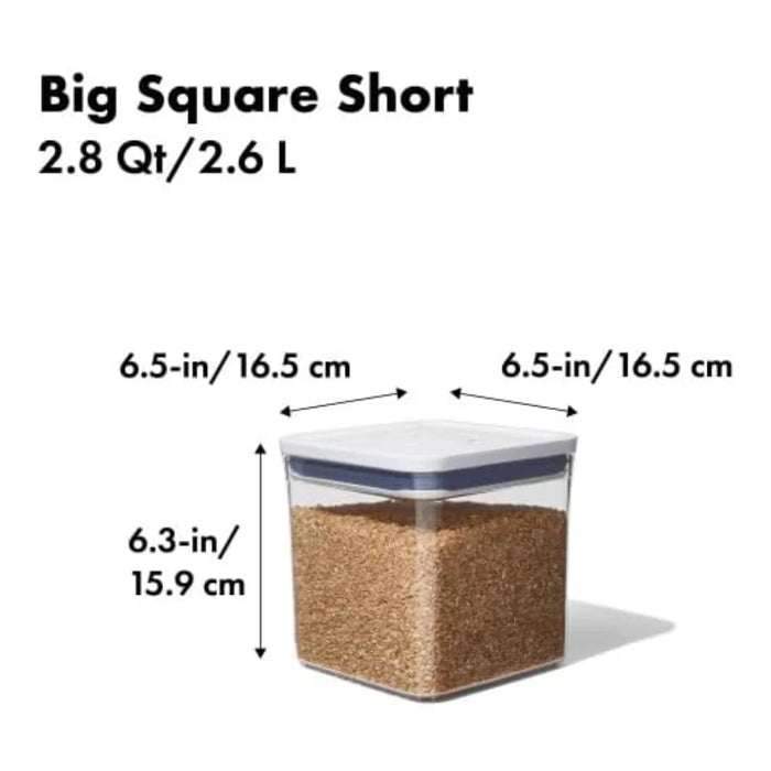 OXO POP Big Square Short Airtight Container - 2.6L 