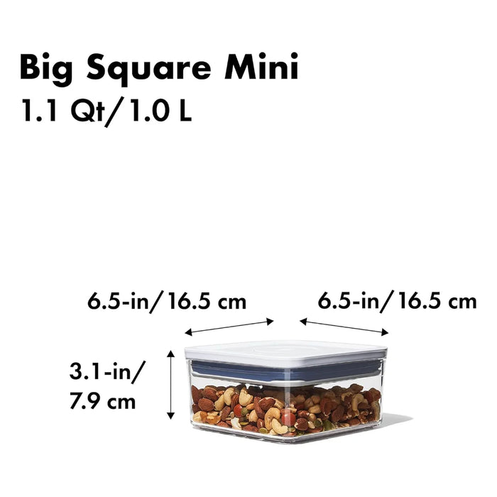 elevenpast food storage containers OXO POP Big Square Mini Airtight Container – 1.1L 11233700 719812684932