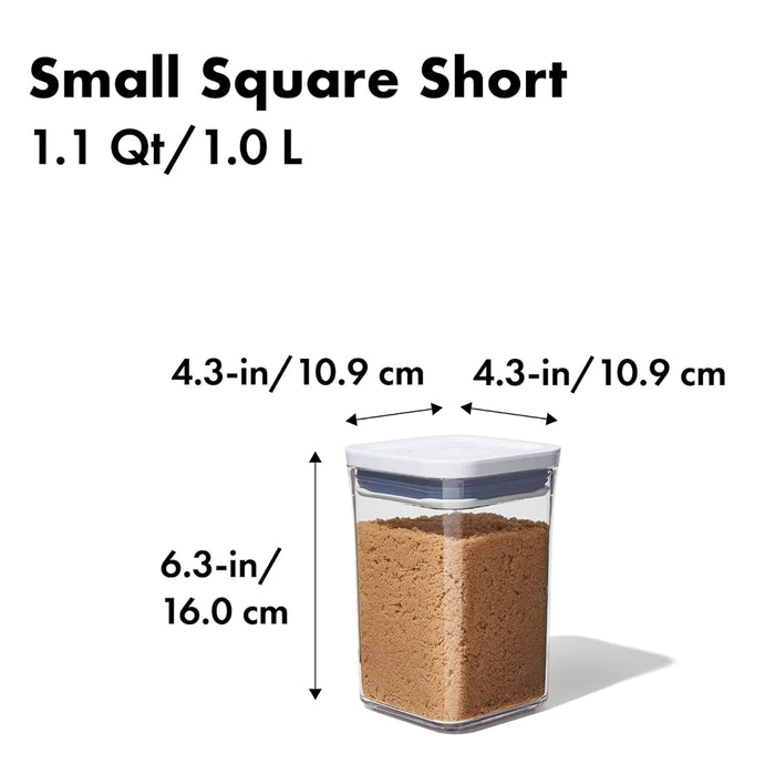 OXO POP 2.0 Small Square - Short, 1L 