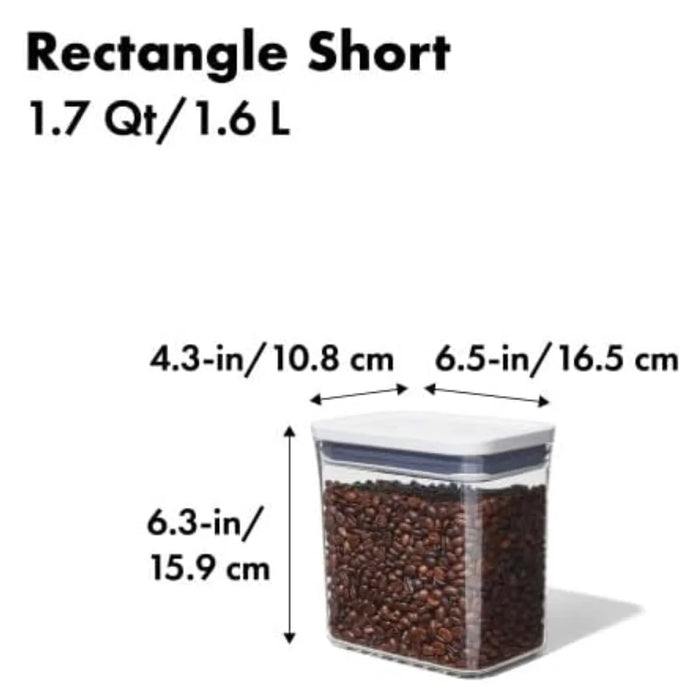 OXO POP 2.0 Rectangle Short - 1.6L 
