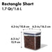 OXO POP 2.0 Rectangle Short - 1.6L 