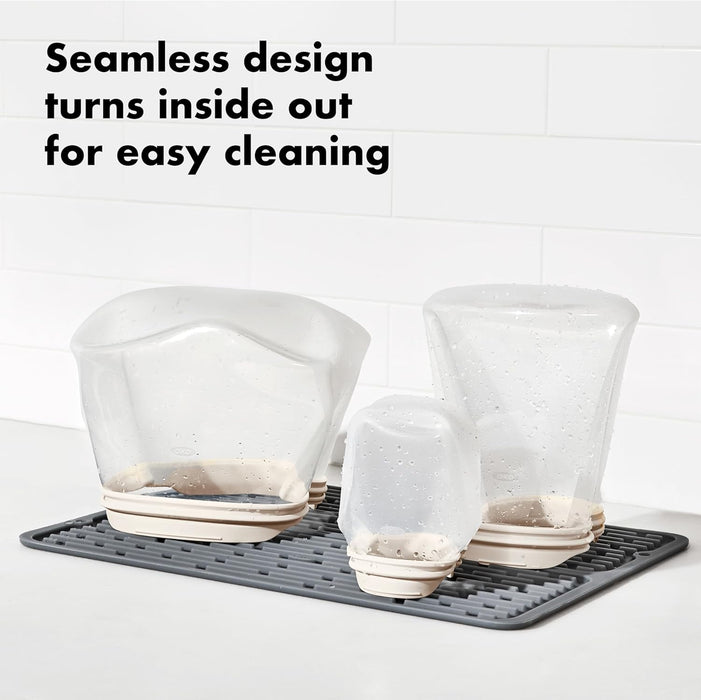 elevenpast reusable silicone food bag OXO Good Grips Silicone Stand-Up Reusable Bag – 335ml 11386000 840097707501