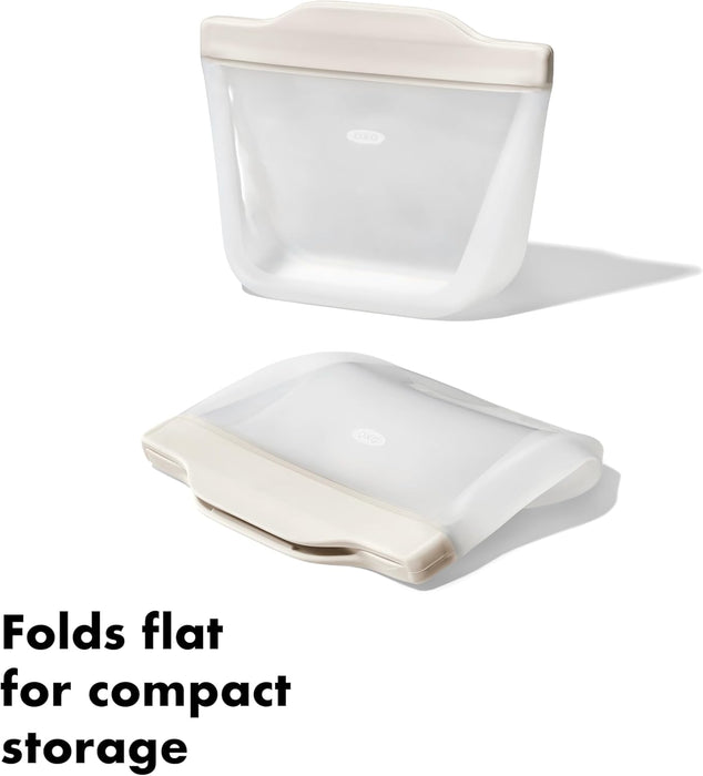 elevenpast reusable silicone food bag OXO Good Grips Silicone Stand-Up Reusable Bag – 335ml 11386000 840097707501