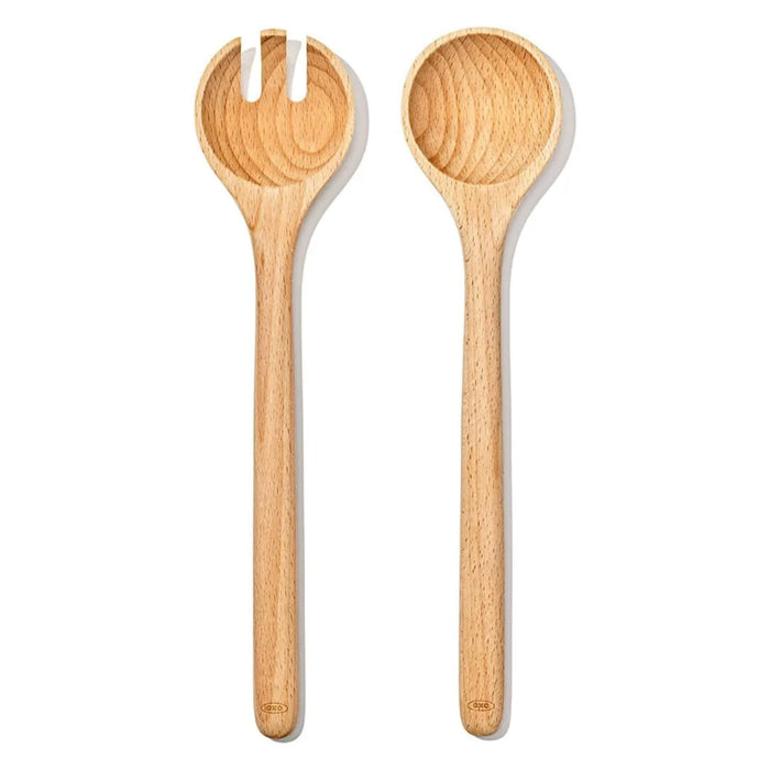 elevenpast salad utensils OXO Beachwoood Salad Servers 2 Piece Set 11397600 840097708669