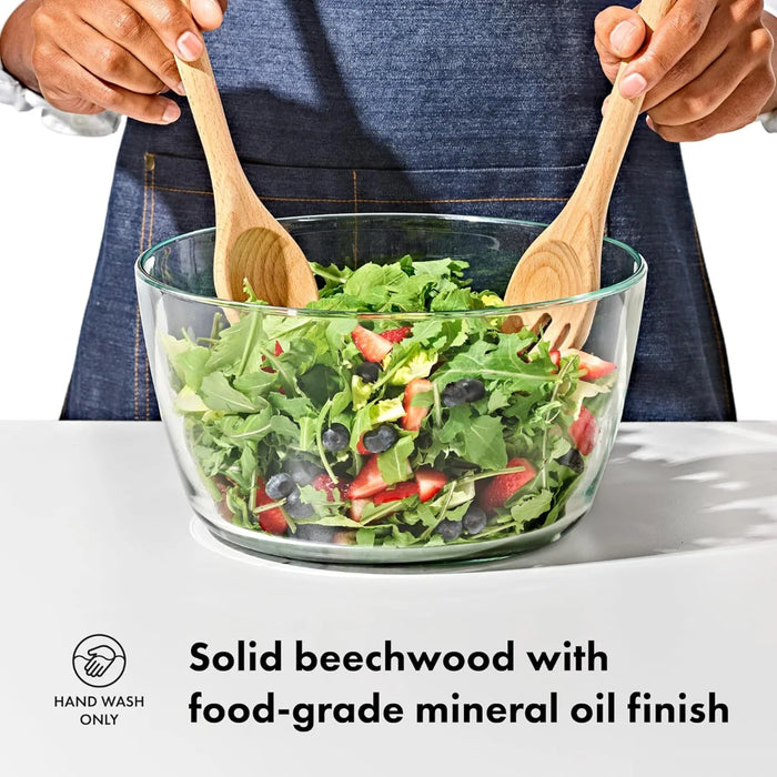 elevenpast salad utensils OXO Beachwoood Salad Servers 2 Piece Set 11397600 840097708669
