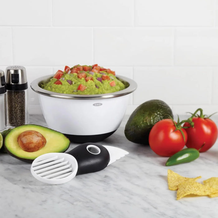 elevenpast avocado slicer OXO 3-in-1 Avocado Slicer - White 1143380 719812034331