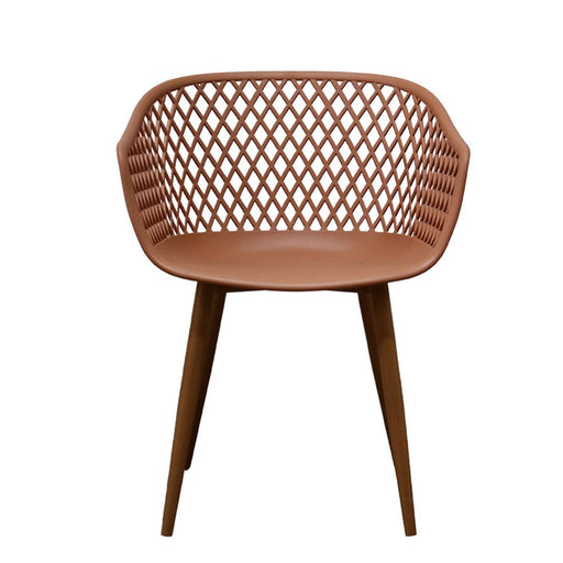 elevenpast Chairs Red Diamond Back Polypropylene and Metal Chair | Red, Green or Cream 11689RED