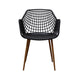elevenpast Chairs Black High Diamond Back Polypropylene and Metal Chair | Black or Grey 11692BLACK