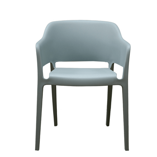 elevenpast Chairs Grey Sarah Stackable Polypropylene Chair | Black, Cream, Grey or Clay Indoor/Outdoor 11798GREY
