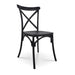 elevenpast Kitchen & Dining Room Chairs Black Alan Polypropylene Cross Back Dining Chair Black | White | Brown 1200064 6009552935710