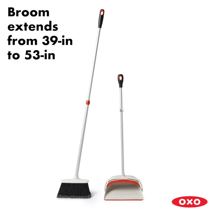 elevenpast broom OXO Large Sweep Set with Extendable Broom 12125800 719812042596