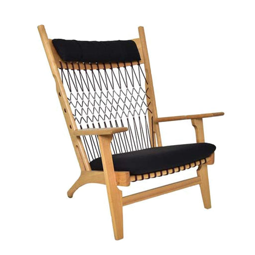 elevenpast Occasional Chair Scandi Occasional Chair Wood and Rope 1288360