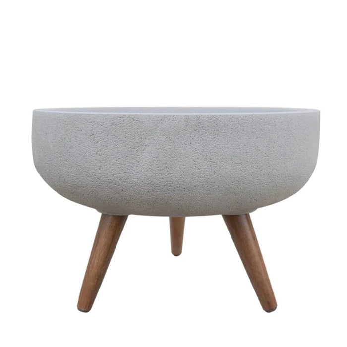 elevenpast Pots & Planters Rustic Bowl Japi Planter Cache Pot With Stand - Various Colours