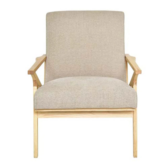 elevenpast Clair Wooden Occasional Chair Danish Wool - Beige | Light Grey