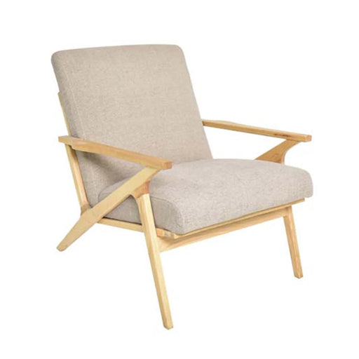 elevenpast Clair Wooden Occasional Chair Danish Wool - Beige | Light Grey
