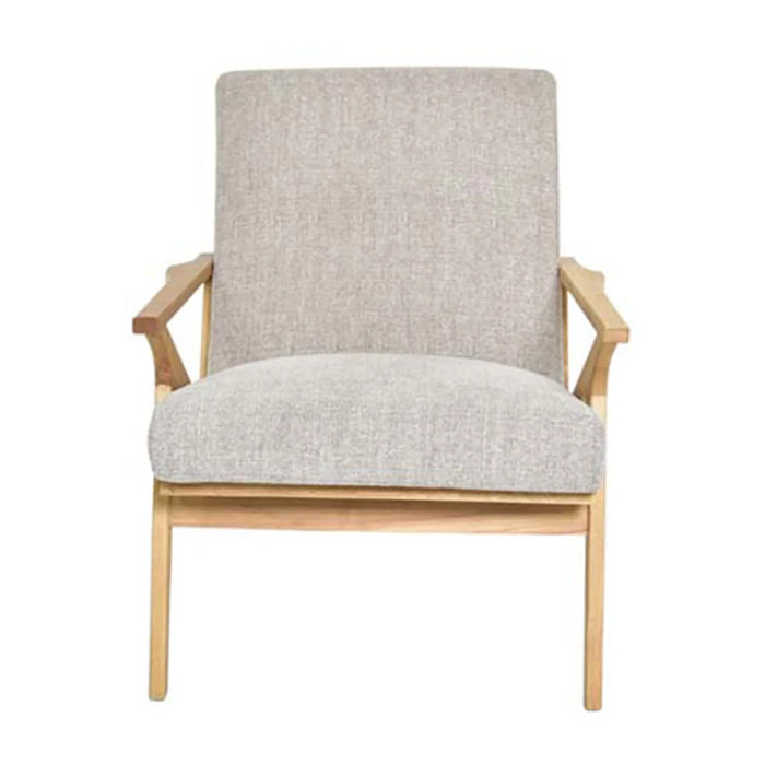 elevenpast Clair Wooden Occasional Chair Danish Wool - Beige | Light Grey
