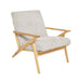 elevenpast Light Grey Clair Wooden Occasional Chair Danish Wool - Beige | Light Grey 1319156