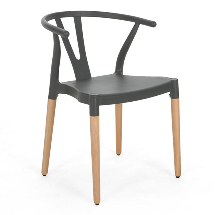 elevenpast Grey Wegner Wishbone Replica Cafe Chair 1326048