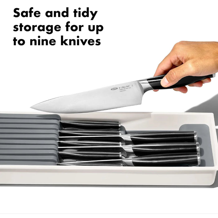elevenpast knife organiser OXO Compact Knife Drawer Organizer 13322300 840097701134