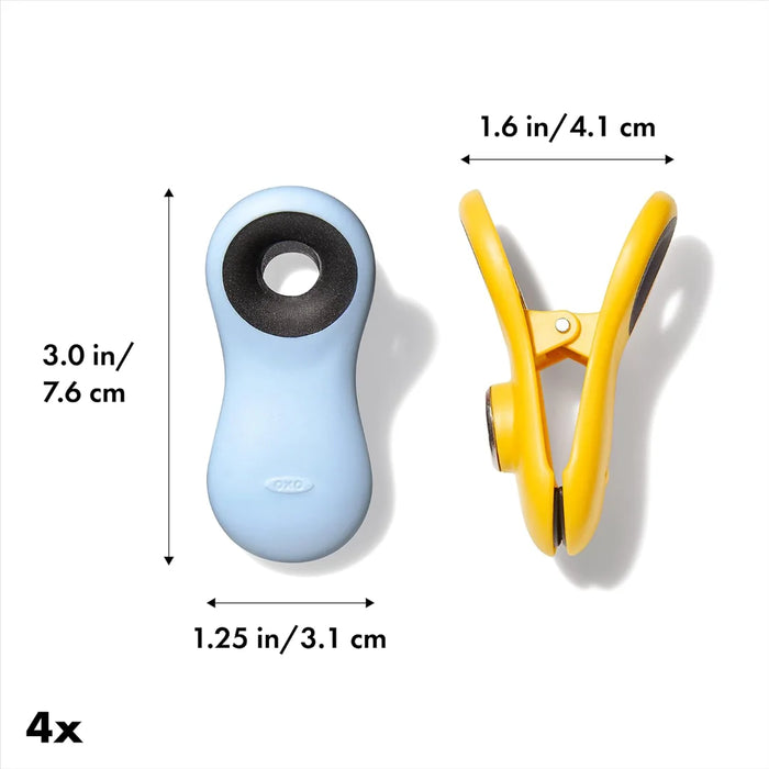 elevenpast sealing clips OXO Magnetic All-Purpose Clips Set of 4 Assorted 13328400 840097701745