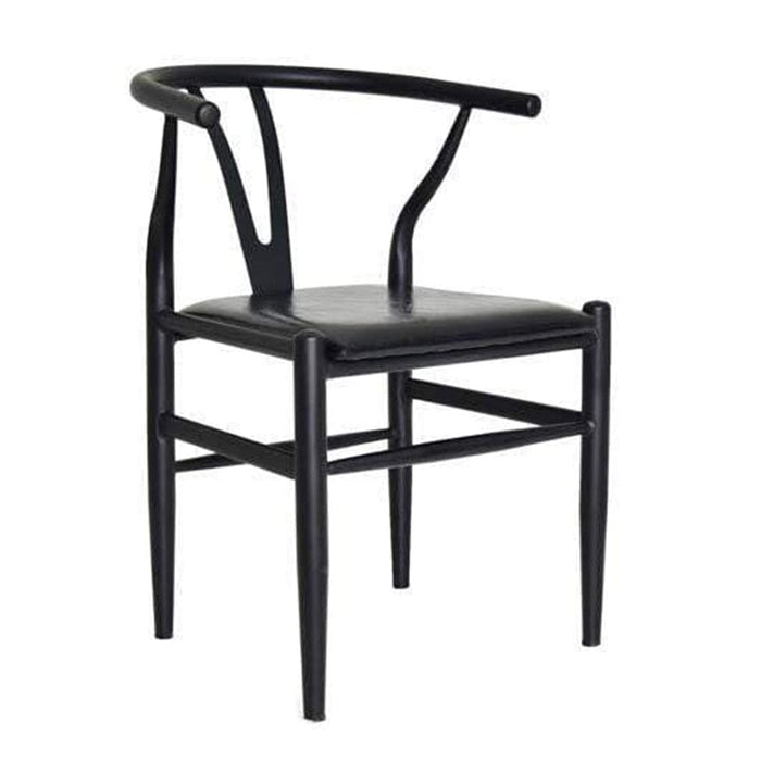 elevenpast Black Wishbone Wegner Steel Chair 1358711