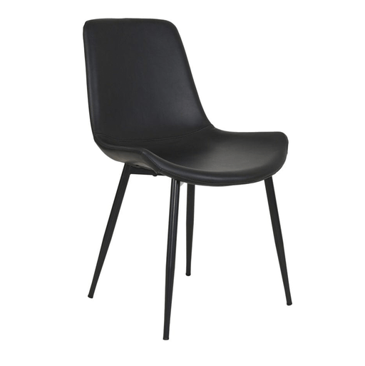 elevenpast Black Timeless Vintage Chair - PU & Steel 1379907