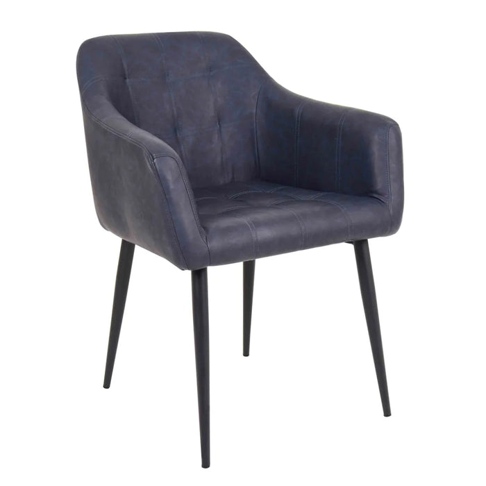 elevenpast Navy Blue Blockster Arm Chair 1382020