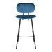 elevenpast kitchen stool Blue Sybil Velvet Bar Stool - Black Metal Frame 1390209 633710857505