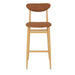 elevenpast kitchen stool Tan Yoda Bar Stool - Wood with PU Seat 1390704 633710857611