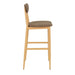 elevenpast kitchen stool Taupe Yoda Bar Stool - Wood with PU Seat 1390742 633710857581