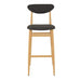 elevenpast kitchen stool Charcoal Yoda Bar Stool - Wood with PU Seat 1390766 633710857598