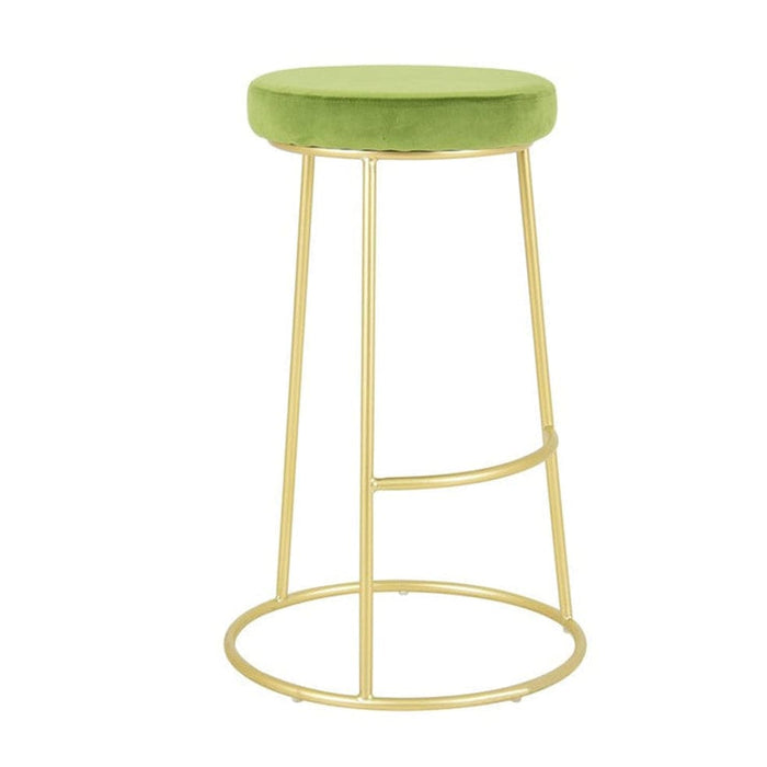 elevenpast kitchen stool Green Button Bar Stool - Velvet with Gold Frame 1390827 633710857710