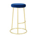 elevenpast kitchen stool Button Bar Stool - Velvet with Gold Frame